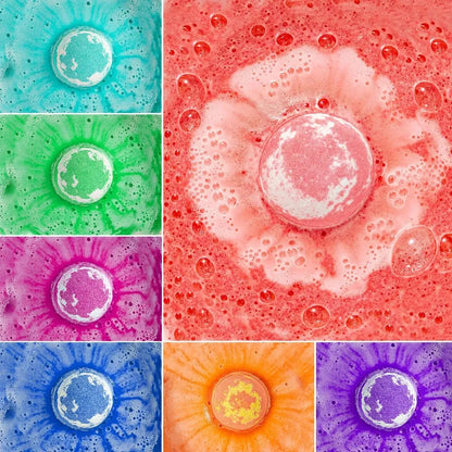 6-12PCS Kids Bath Bombs Natural Mega Bubbles Surprise Ocean Toys Gift Set Skin Friendly Bathing Kit for Boys and Girls
