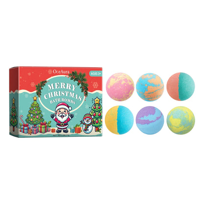 Bath Bombs Aromatherapy Body Relaxation Stress Relief Gentle Exfoliating Moisturize Tender Skin Bubble Bath Balls Christmas Gift