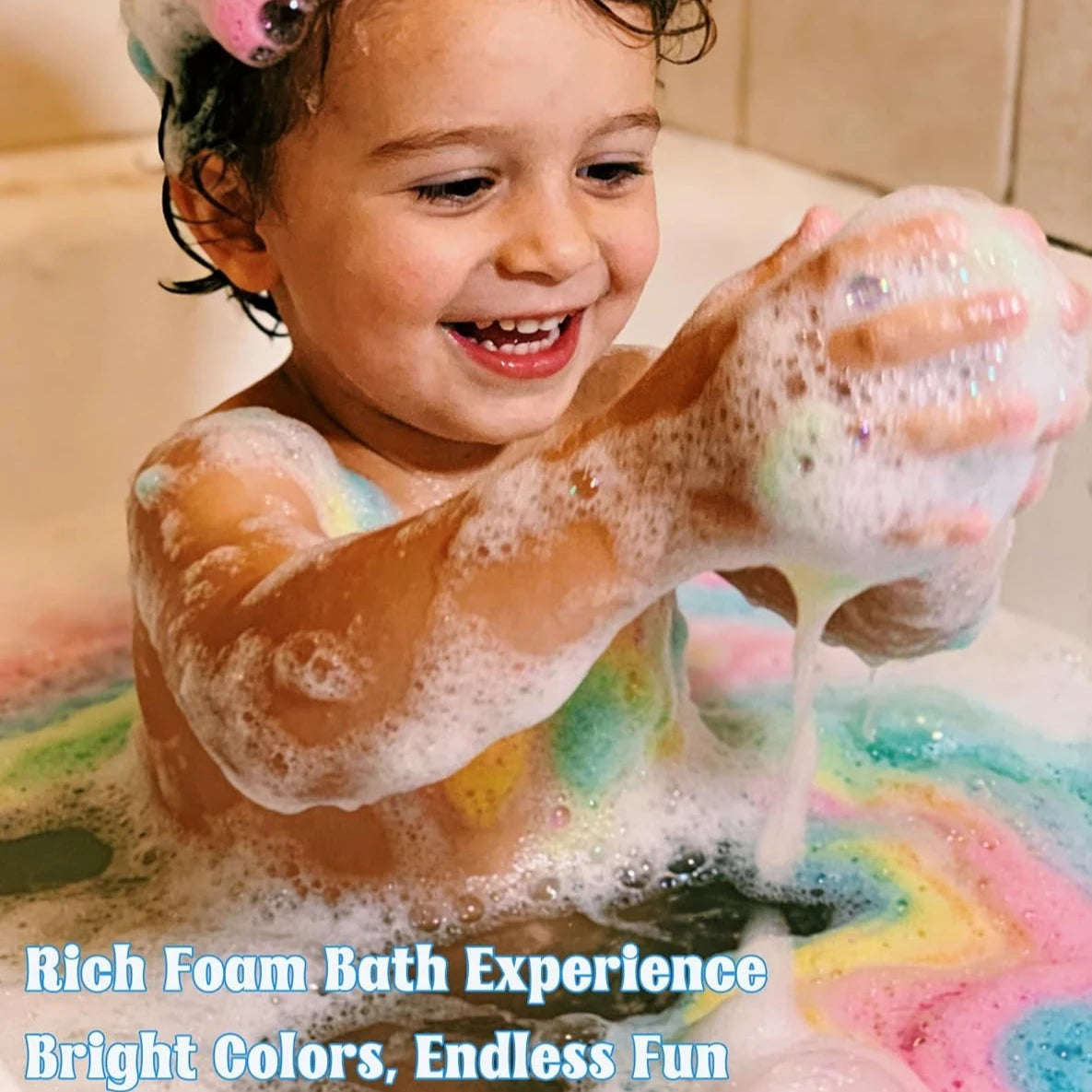 6-12PCS Kids Bath Bombs Natural Mega Bubbles Surprise Ocean Toys Gift Set Skin Friendly Bathing Kit for Boys and Girls